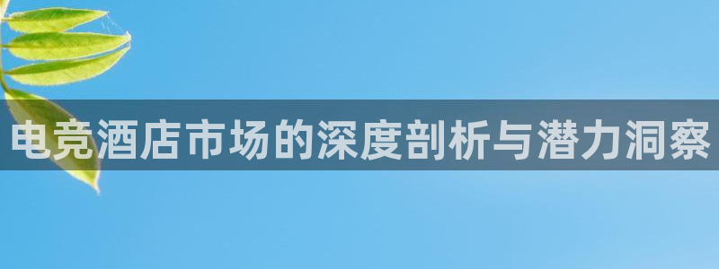 威客电竞官网登录入口：电竞酒店市场的深度剖析与潜力洞察